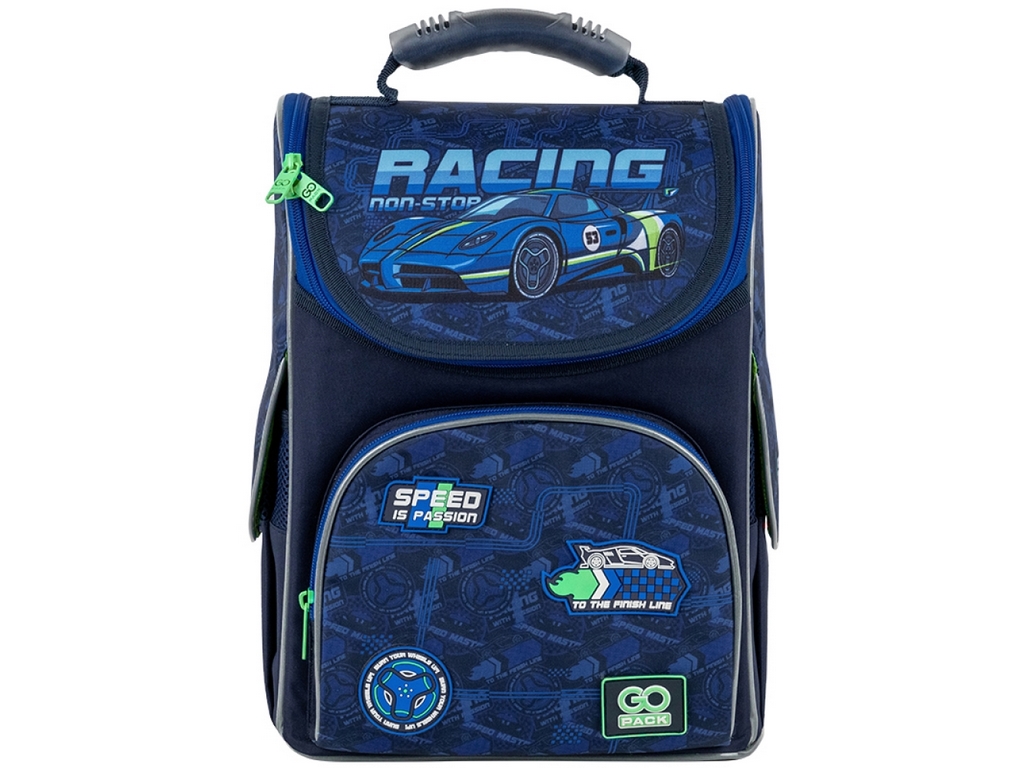 Рюкзак школьный каркасный Racing, GoPack