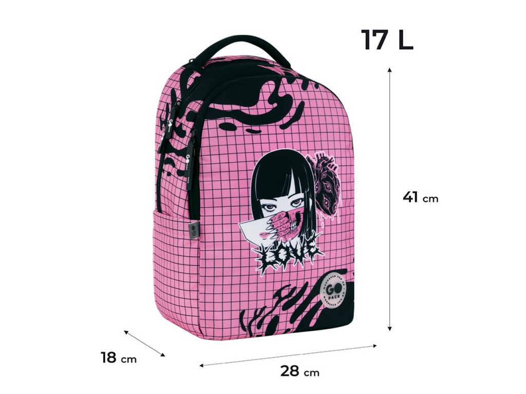Рюкзак шкільний GoPack Teens GO26-135M-1, 39x29x13 см, з відділеннями, GoPack