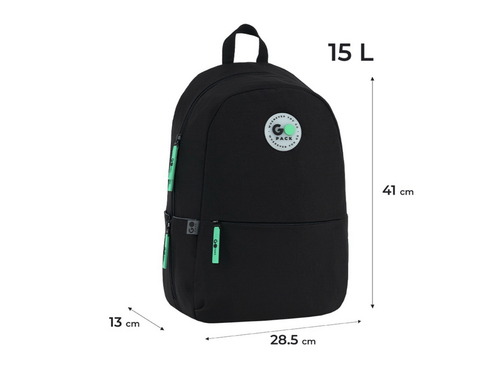 Рюкзак шкільний підлітковий GoPack GO26-188M-4, чорний