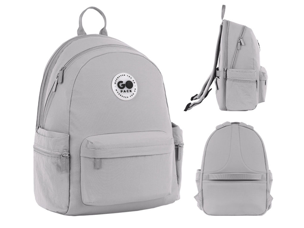 Рюкзак школьный подростковый GoPack GO26-2510M-2, серый