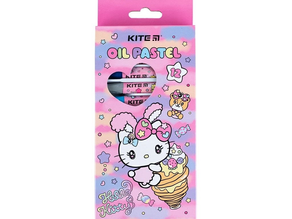 Пастель масляная 12 цветов Hello Kitty, Kite