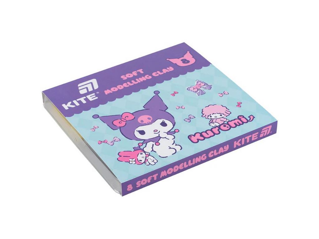 Пластилін восковий 8 кольорів,160 грам, Kuromi, Kite