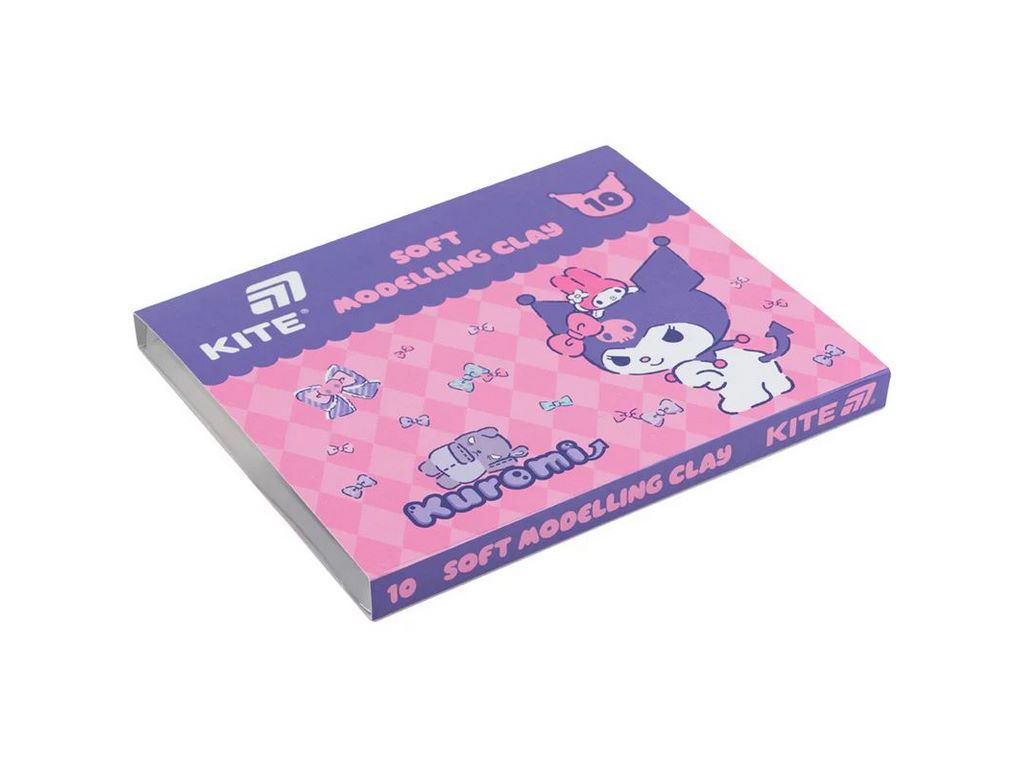 Пластилін восковий 10 кольорів, 200 грам, Kuromi, Kite HK24-084