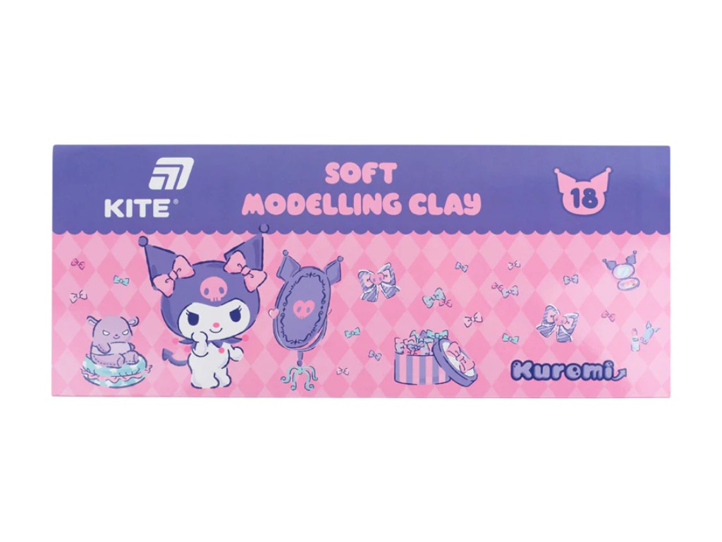 Пластилін восковий Kuromi HK24-085, 18 кольорів, Kite