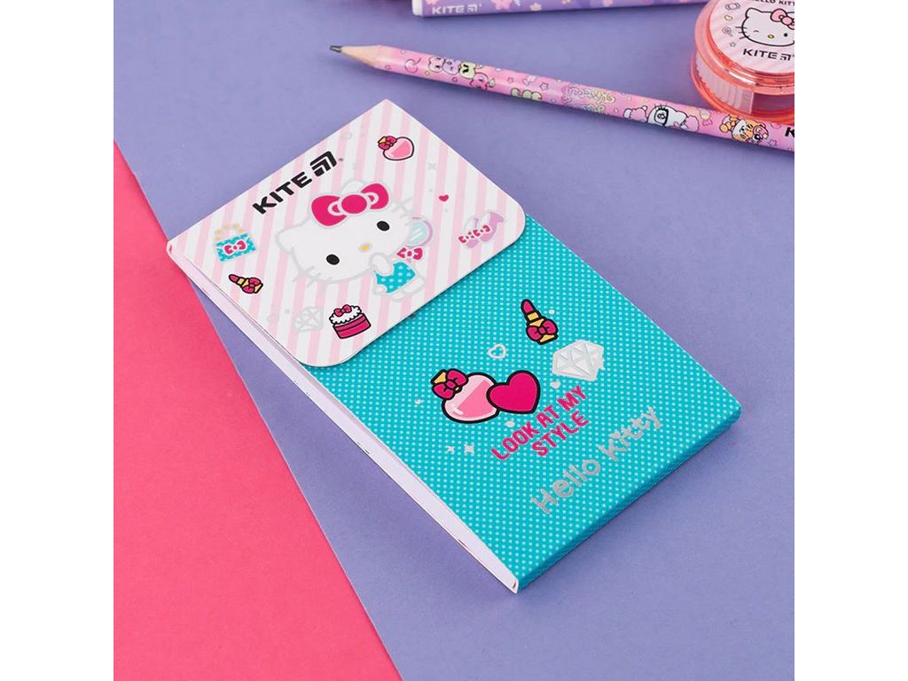 Блокнот на магніті у клітинку, 60 аркушів, Hello Kitty, Kite