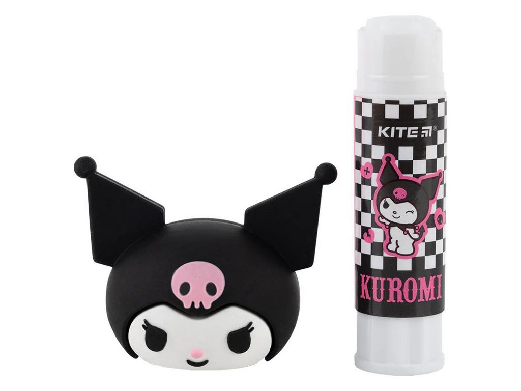Клей-олівець PVP з фігурним ковпачком Kuromi, об’єм 9 г, Kite