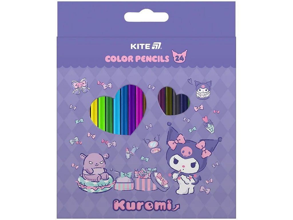 Олівці кольорові, 24 штуки Kuromi, Kite