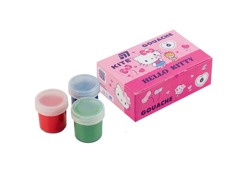 Гуашь Hello Kitty 6 цветов, 20мл, Kite