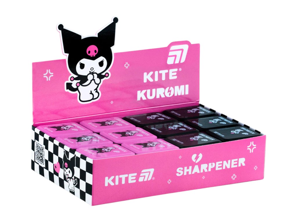 Точилка прямокутна з контейнером Kuromi, пластикова, 2 вида (ціна за 1шт),Kite