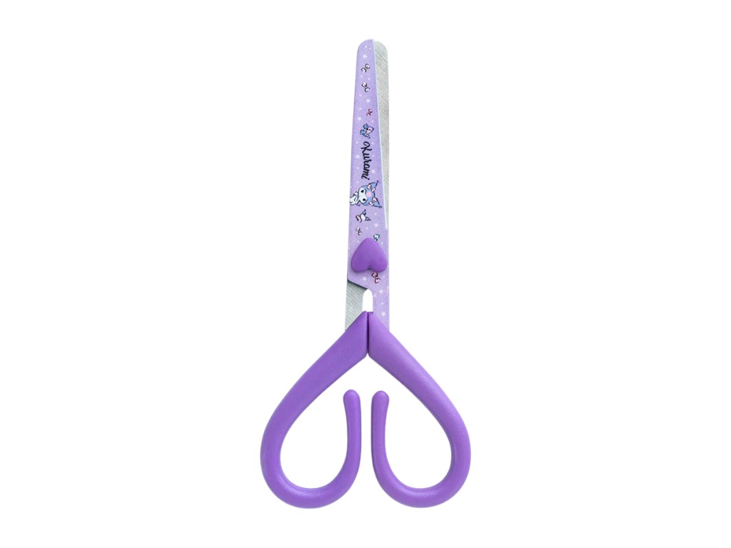 Ножиці дитячі Kite Kuromi HK25-121, 13 см, з малюнком на лезі, ручки у формі серця, Kite