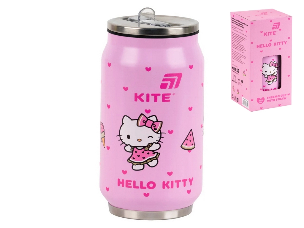 Термочашка з трубочкою 350мл Hello Kitty Kite HK25-1263