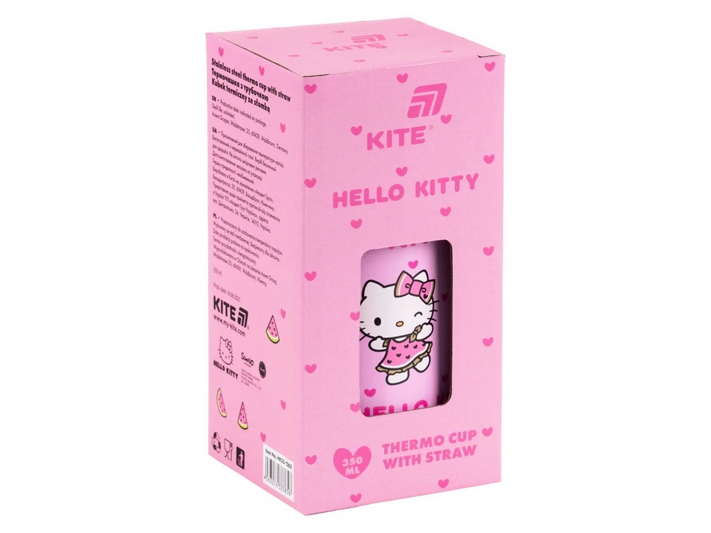 Термочашка з трубочкою 350мл Hello Kitty Kite HK25-1263