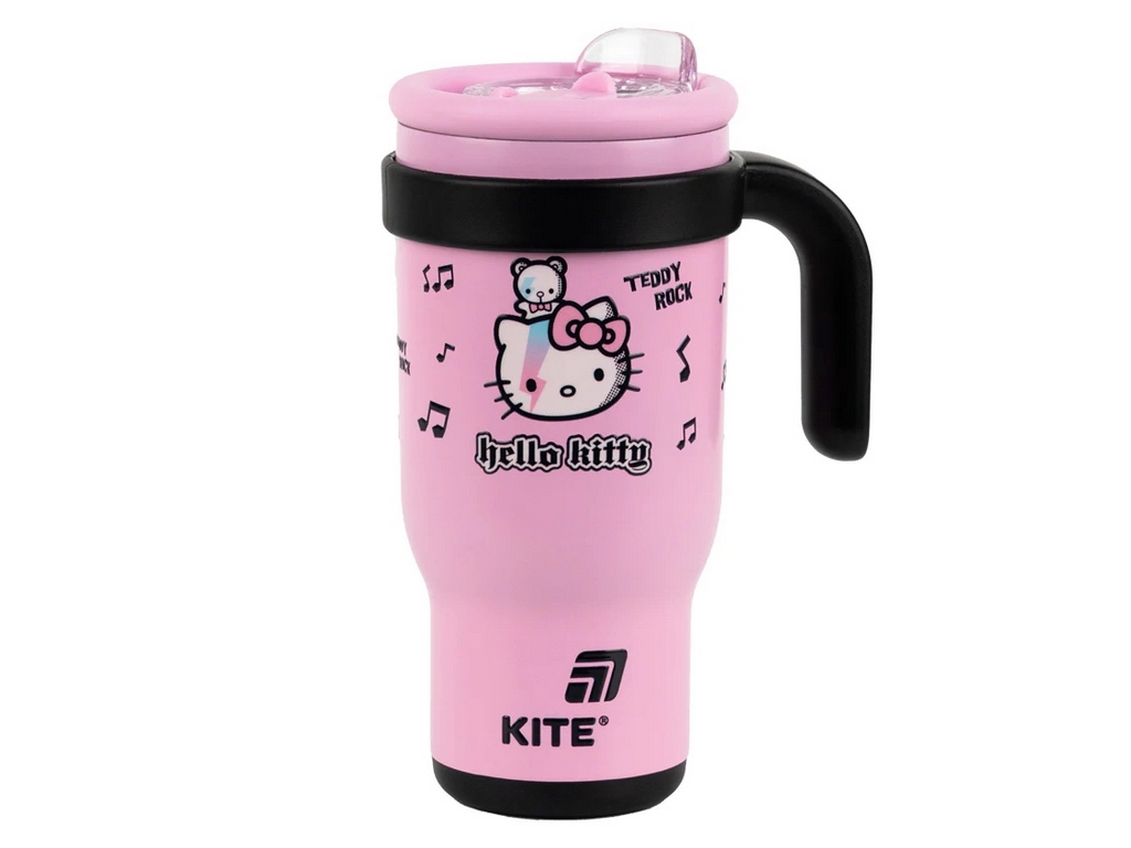 Термокружка з трубочкою 530мл Hello Kitty Kite HK25-1266