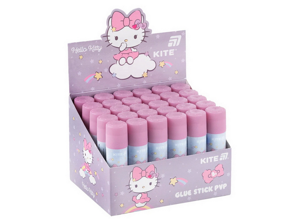 Клей-олівець PVP, 8 грам з індикатором Hello Kitty, Kite