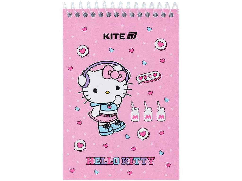 Блокнот на спіралі Hello Kitty, A6, 48 аркушів