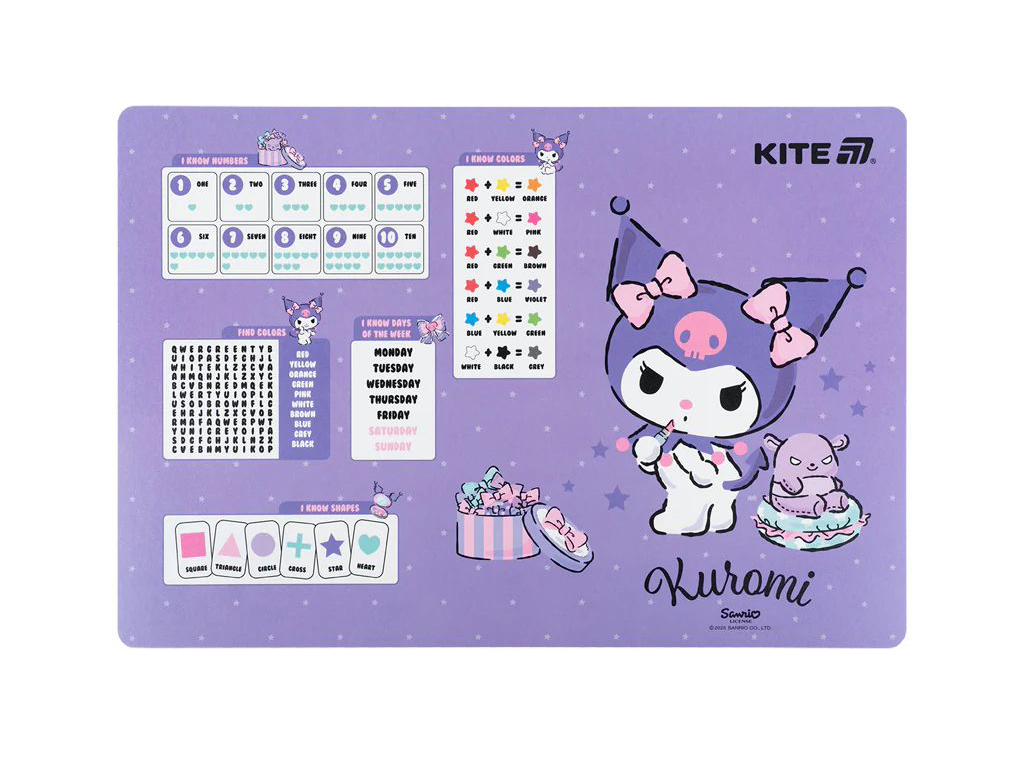 Підкладка настільна Kuromi 42,5x29см, Kite