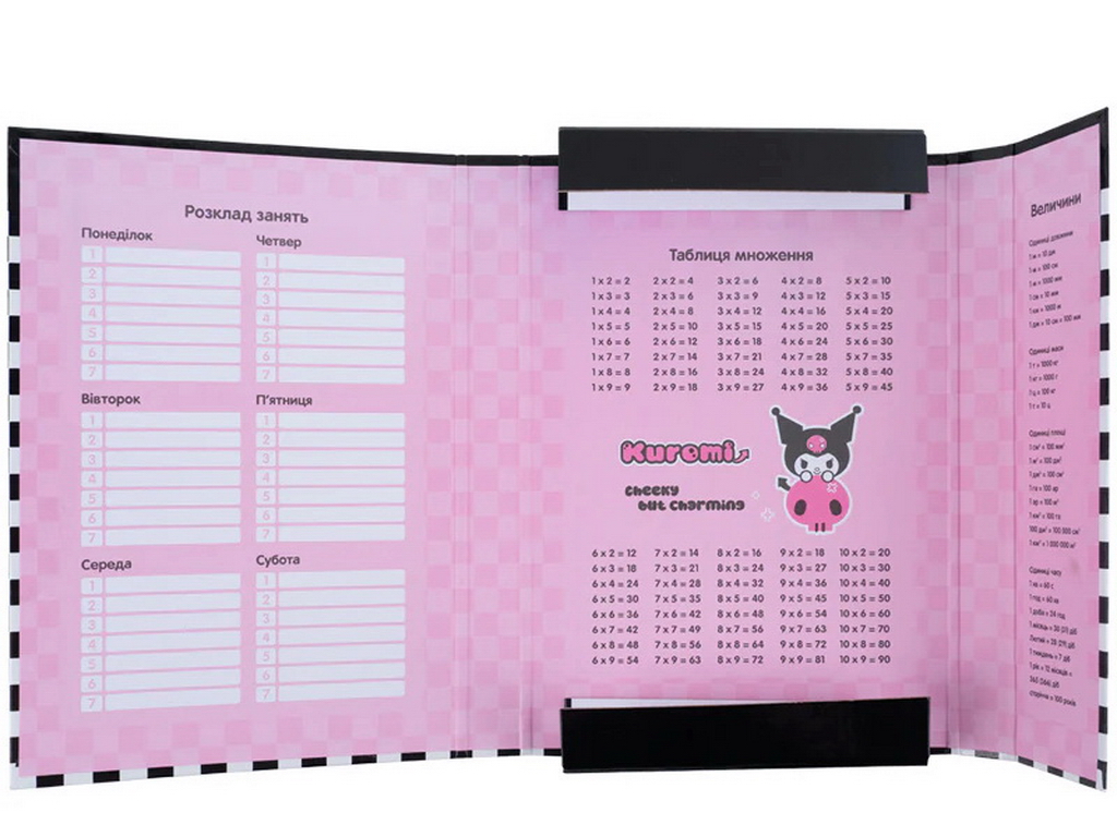 Папка для зошитів на гумці, картон, формат B5, дизайн Kuromi, Kite
