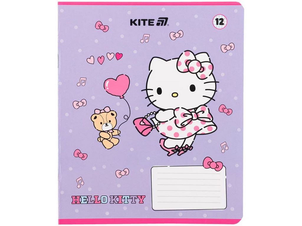 Зошит у клітинку 12 аркушів, Hello Kitty (ціна за 1шт)