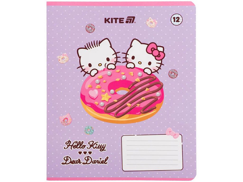 Зошит у клітинку 12 аркушів, Hello Kitty (ціна за 1шт)