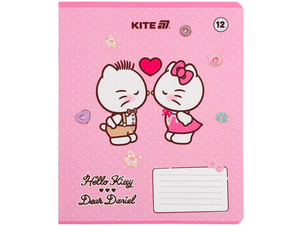 Зошит у клітинку 12 аркушів, Hello Kitty (ціна за 1шт)