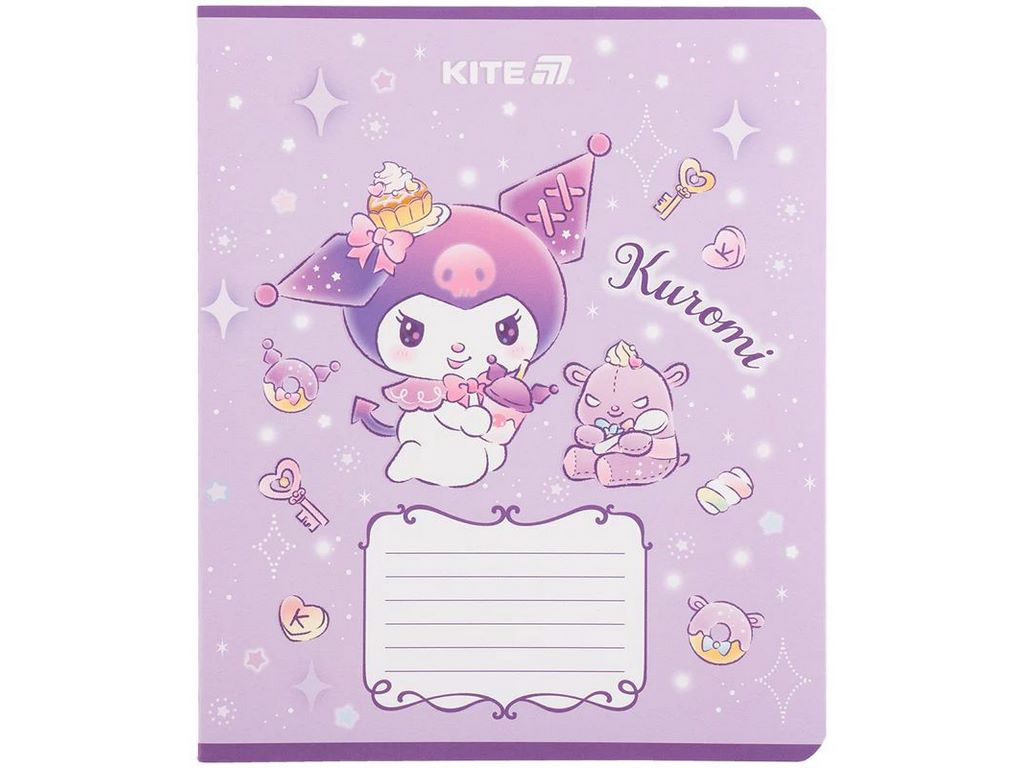 Зошит у клітинку 12 аркушів, Kuromi (ціна за 1шт)