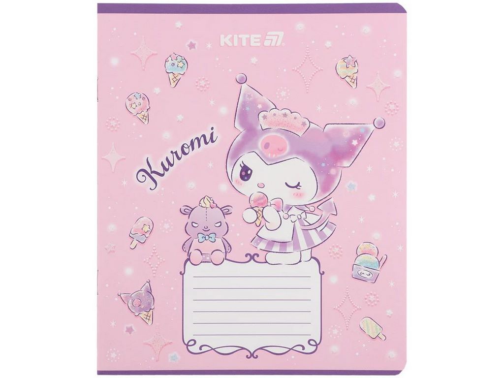 Зошит у клітинку 12 аркушів, Kuromi (ціна за 1шт)
