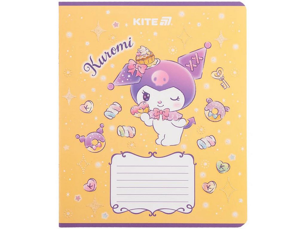 Зошит у клітинку 12 аркушів, Kuromi (ціна за 1шт)