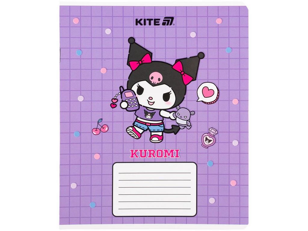Зошит у клітинку 12 аркушів, Kuromi (ціна за 1шт)