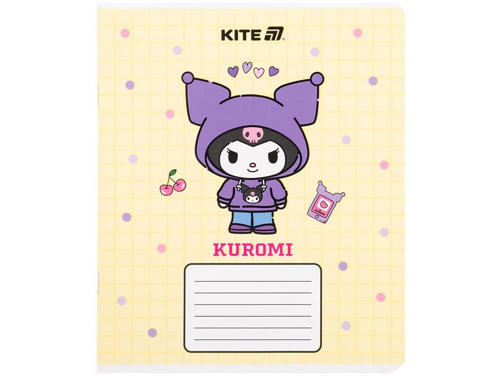 Зошит у клітинку 12 аркушів, Kuromi (ціна за 1шт)