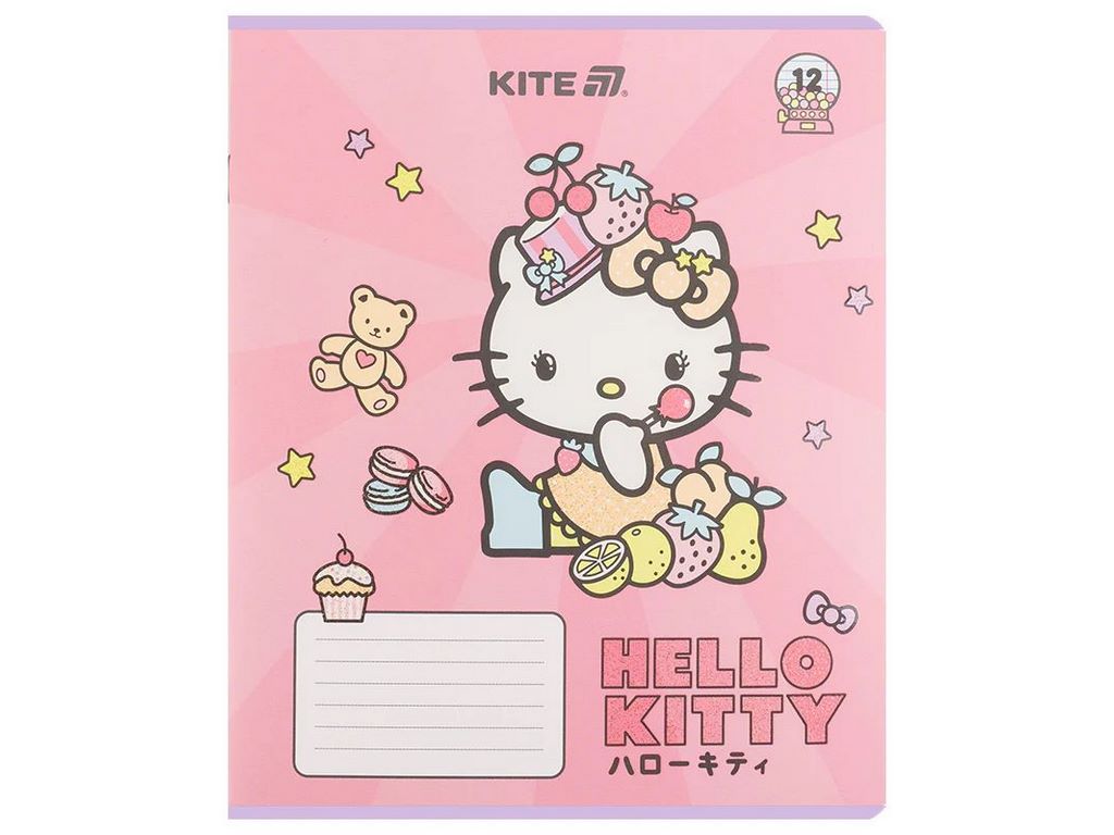 Зошит у лінію 12 аркушів, Hello Kitty (ціна за 1шт)