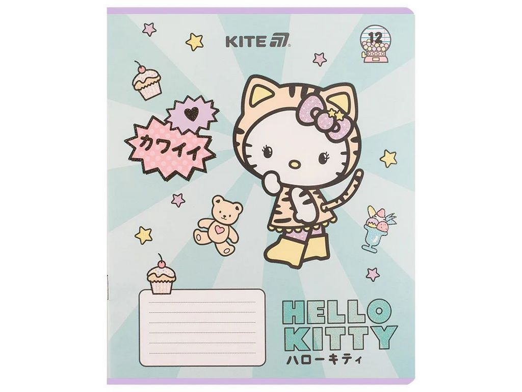 Зошит у лінію 12 аркушів, Hello Kitty (ціна за 1шт)