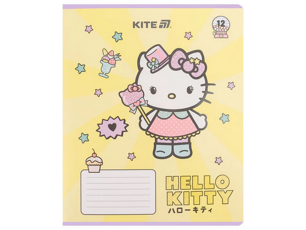 Зошит у лінію 12 аркушів, Hello Kitty (ціна за 1шт)