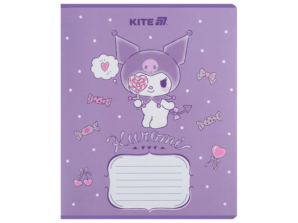 Зошит у лінію 12 аркушів, Kuromi (ціна за 1шт)