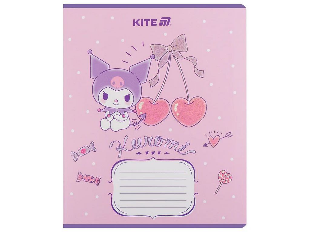 Зошит у лінію 12 аркушів, Kuromi (ціна за 1шт)