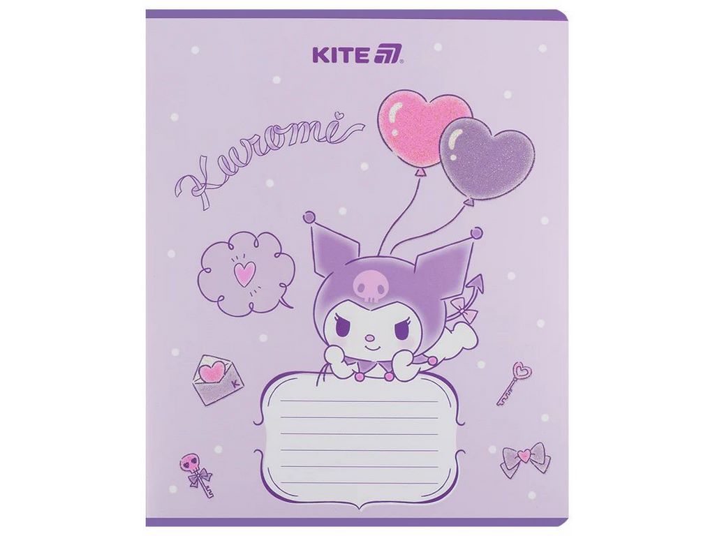 Зошит у лінію 12 аркушів, Kuromi (ціна за 1шт)