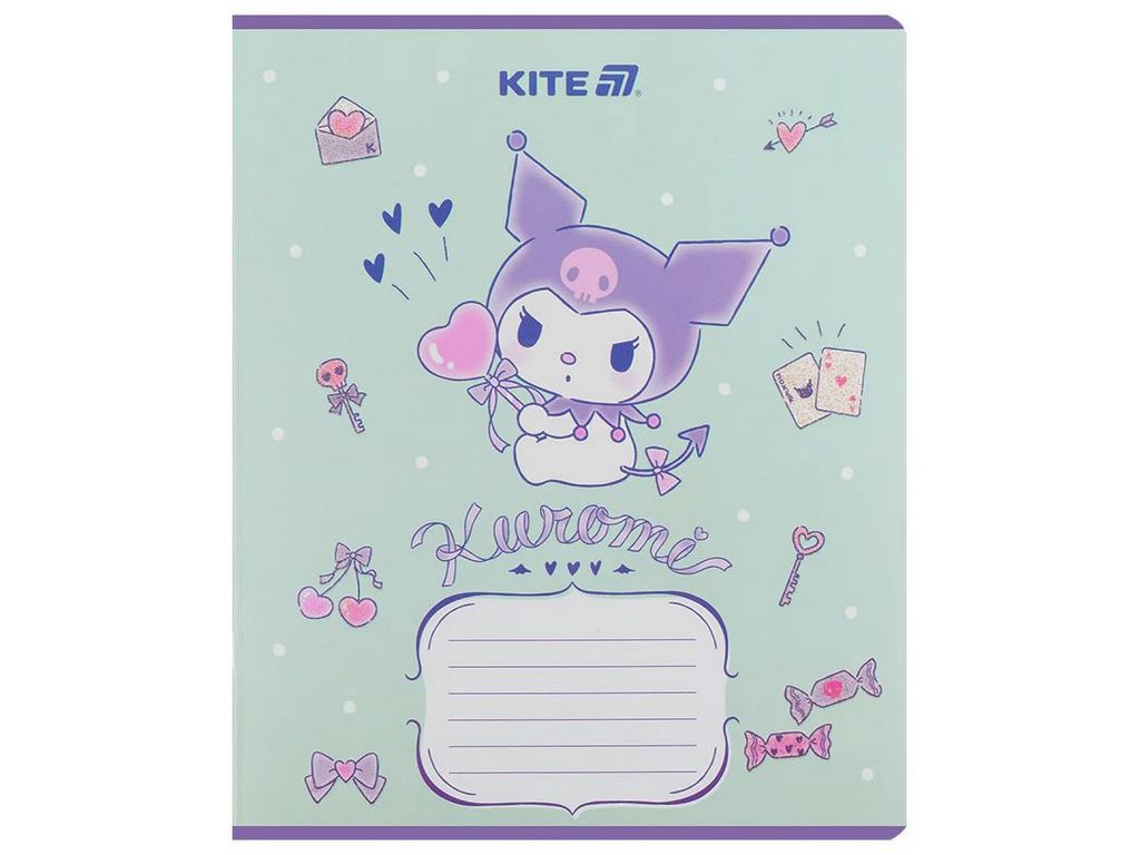 Зошит у лінію 12 аркушів, Kuromi (ціна за 1шт)