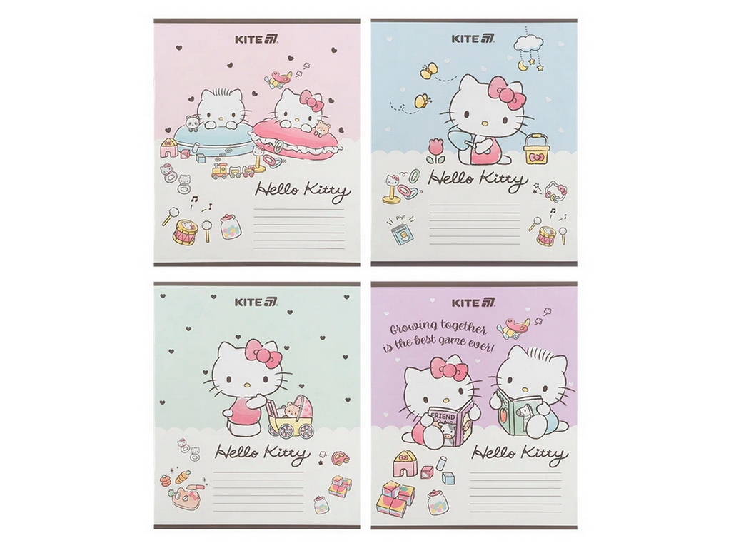 Зошит у косу лінію на 12 аркушів, Hello Kitty (ціна за 1шт)
