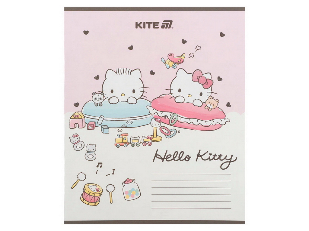 Зошит у косу лінію на 12 аркушів, Hello Kitty (ціна за 1шт)
