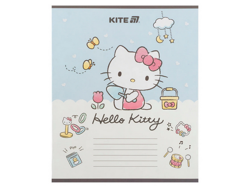 Зошит у косу лінію на 12 аркушів, Hello Kitty (ціна за 1шт)