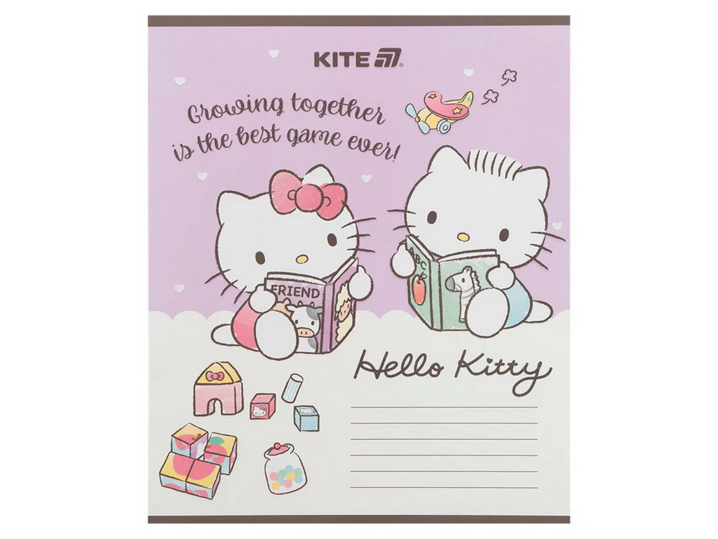 Зошит у косу лінію на 12 аркушів, Hello Kitty (ціна за 1шт)