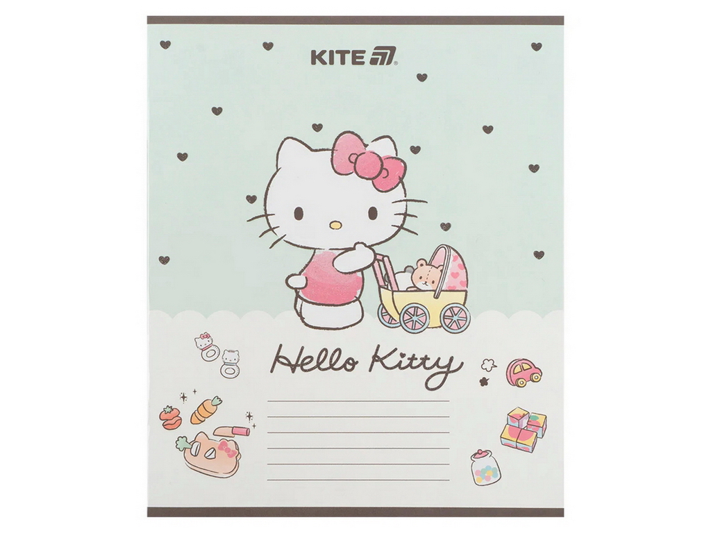 Зошит у косу лінію на 12 аркушів, Hello Kitty (ціна за 1шт)