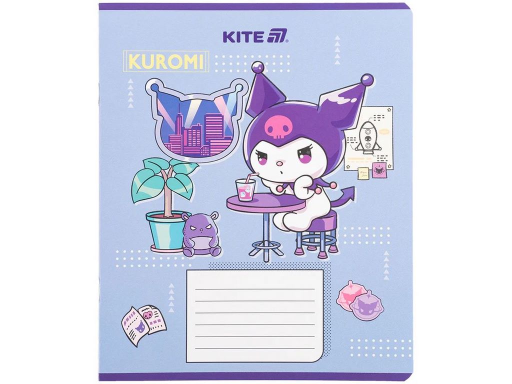 Зошит у клітинку 18 аркушів, Kuromi (цена за 1шт)