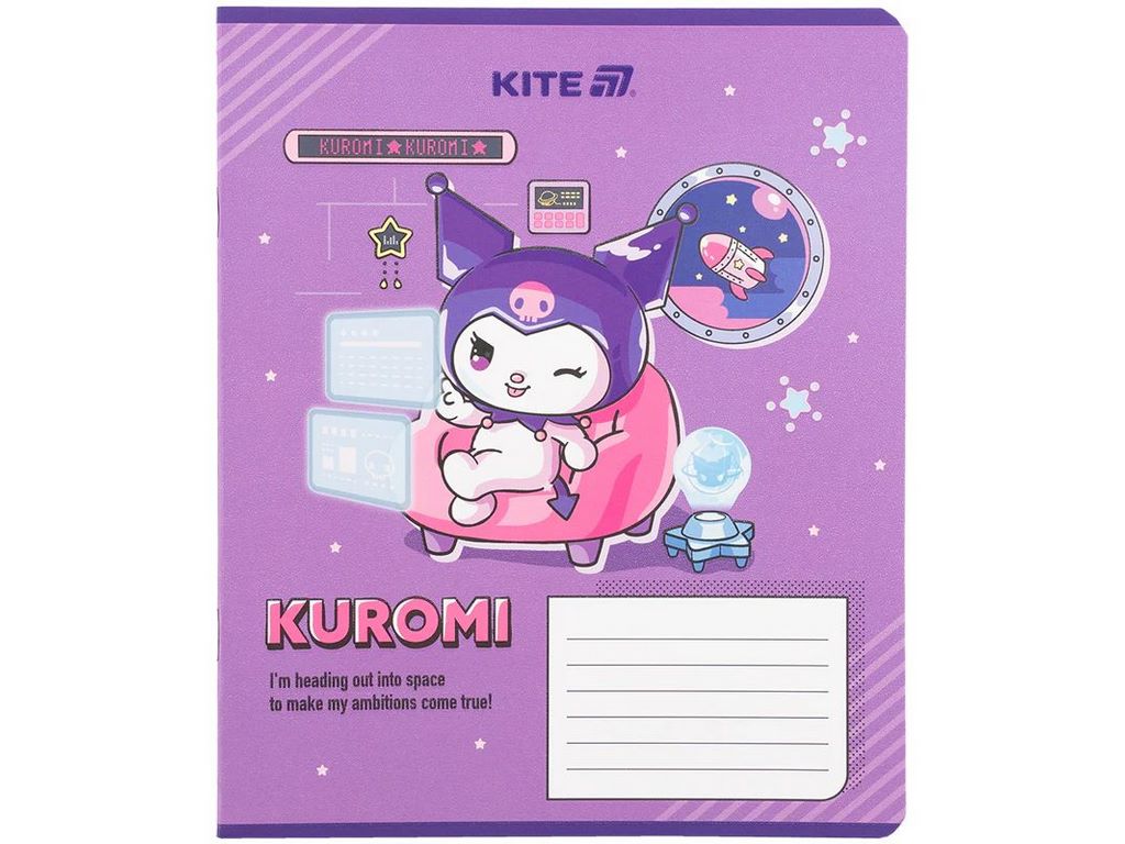 Зошит у клітинку 18 аркушів, Kuromi (цена за 1шт)