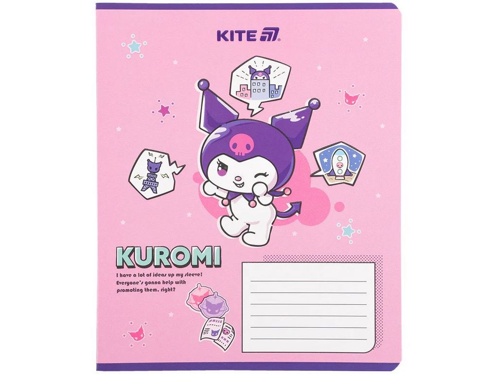 Зошит у клітинку 18 аркушів, Kuromi (цена за 1шт)