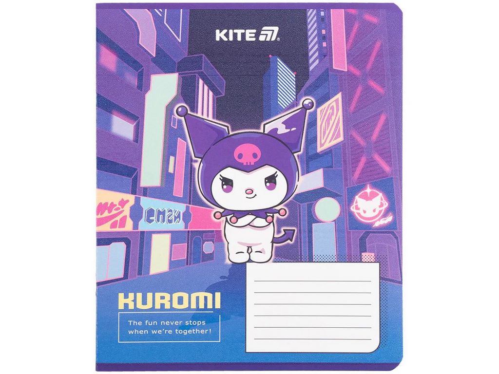 Зошит у клітинку 18 аркушів, Kuromi (цена за 1шт)