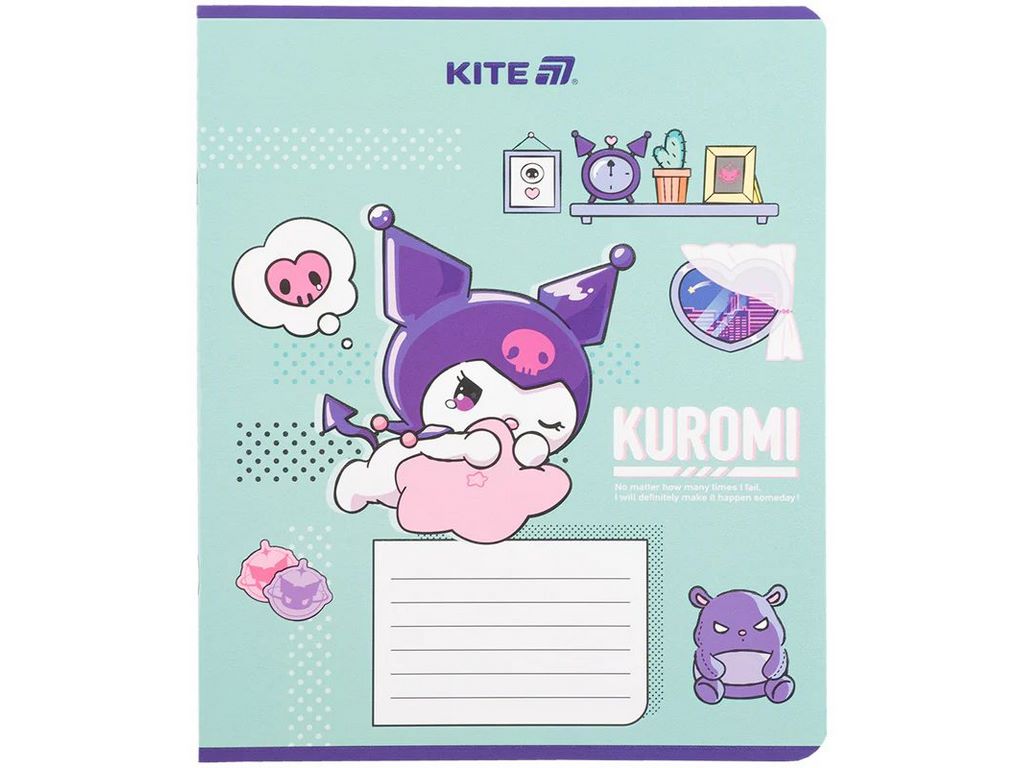 Зошит у клітинку 18 аркушів, Kuromi (цена за 1шт)