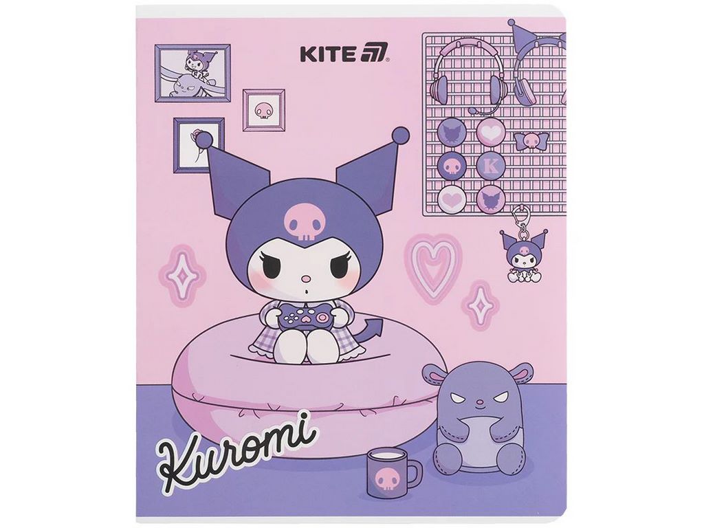 Зошит у клітинку 24 аркуши, Kuromi (ціна за 1шт)