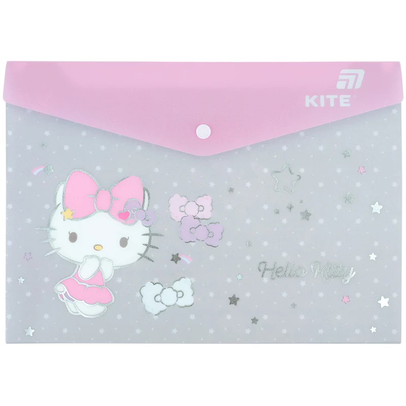 Папка на кнопці Kite Hello Kitty HK25-244-5, формат A4, поліпропілен, Kite