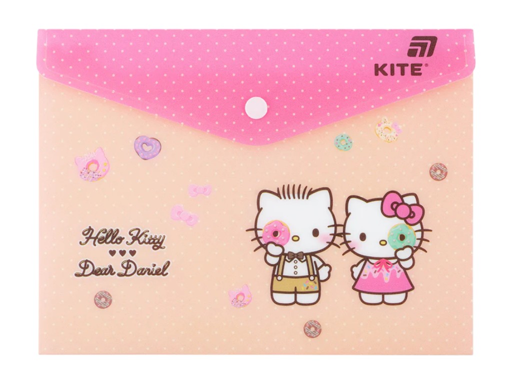 Папка на кнопці Kite Hello Kitty HK25-245-2, формат A5, поліпропілен, Kite