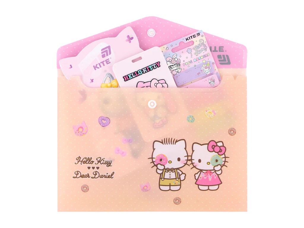 Папка на кнопці Kite Hello Kitty HK25-245-2, формат A5, поліпропілен, Kite